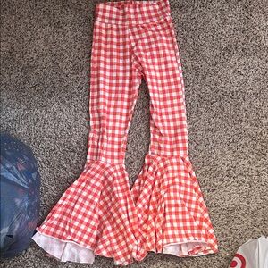 Girls size 6 Gingham print Bell Bottoms by Oh so ellies - adorable!! Rare!!